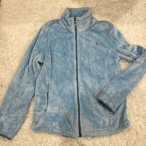 The North Face Osito Fuzzy Jacket, Light Blue Medium